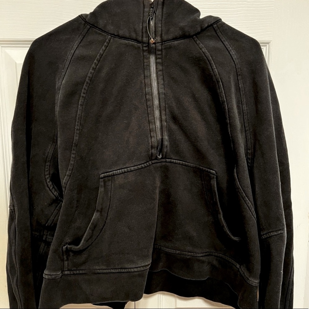 Black Lululemon Scuba Half Zip Hoodie